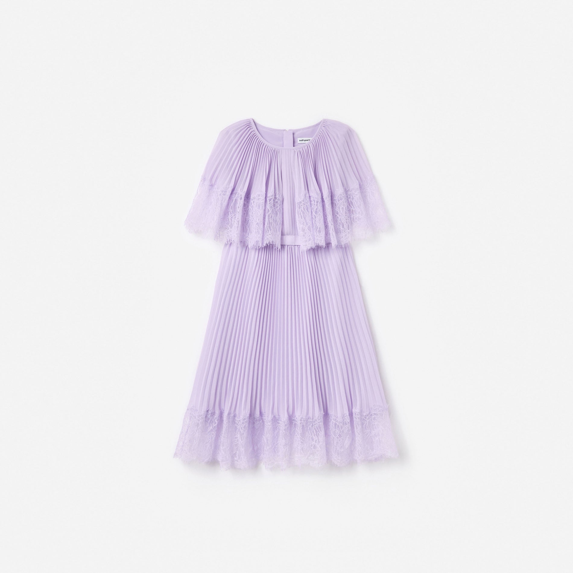 Lilac Chiffon Cape Dress