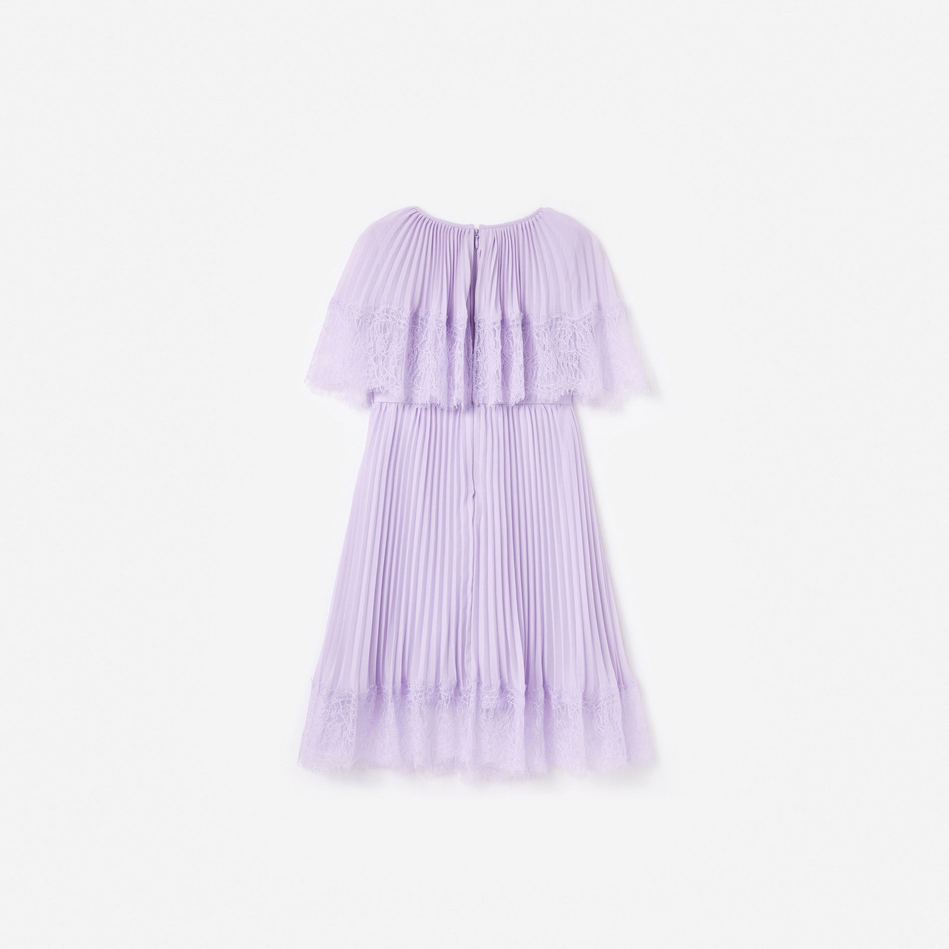 Lilac Chiffon Cape Dress