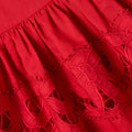 Red Linen Bow Dress