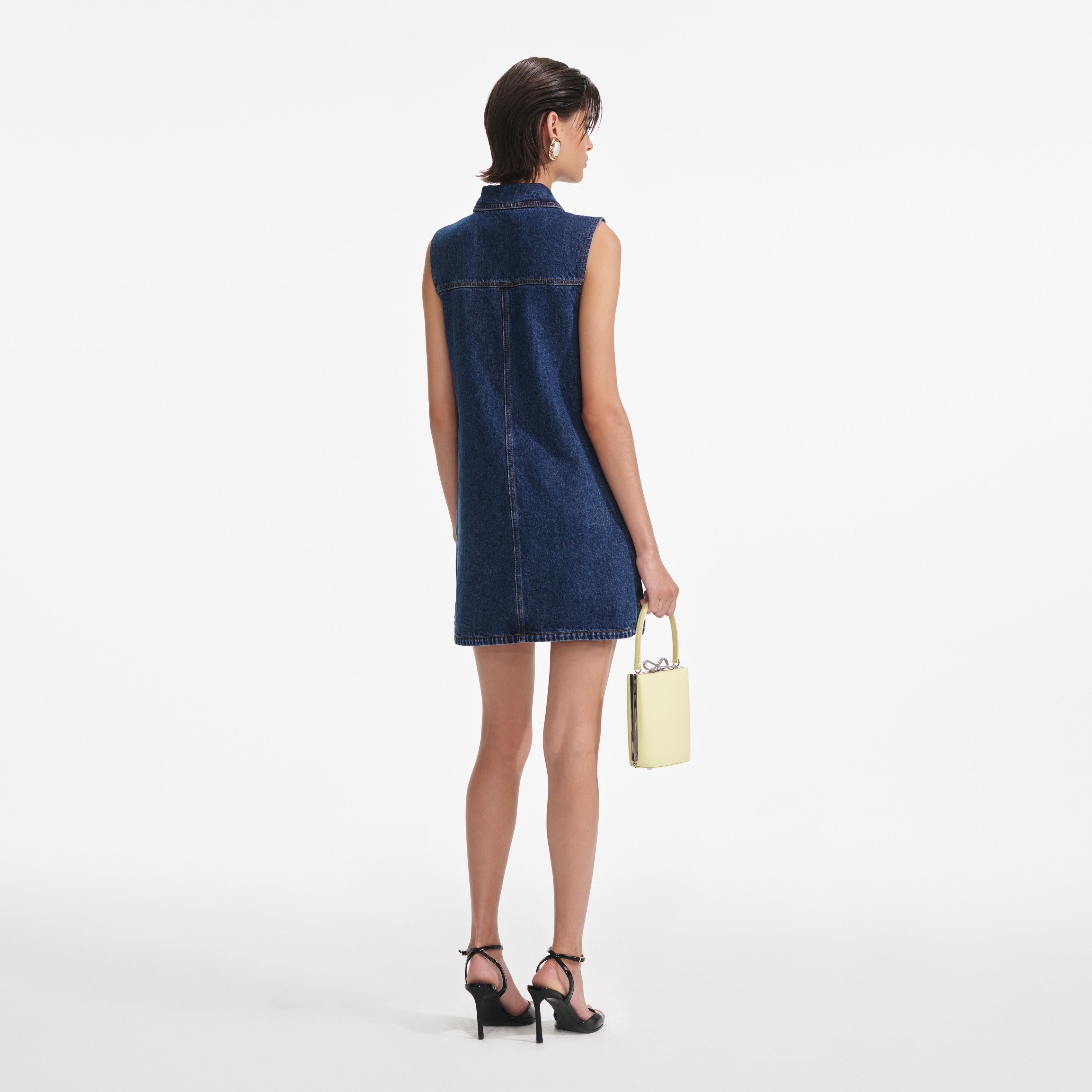 Denim Sleeveless Mini Dress