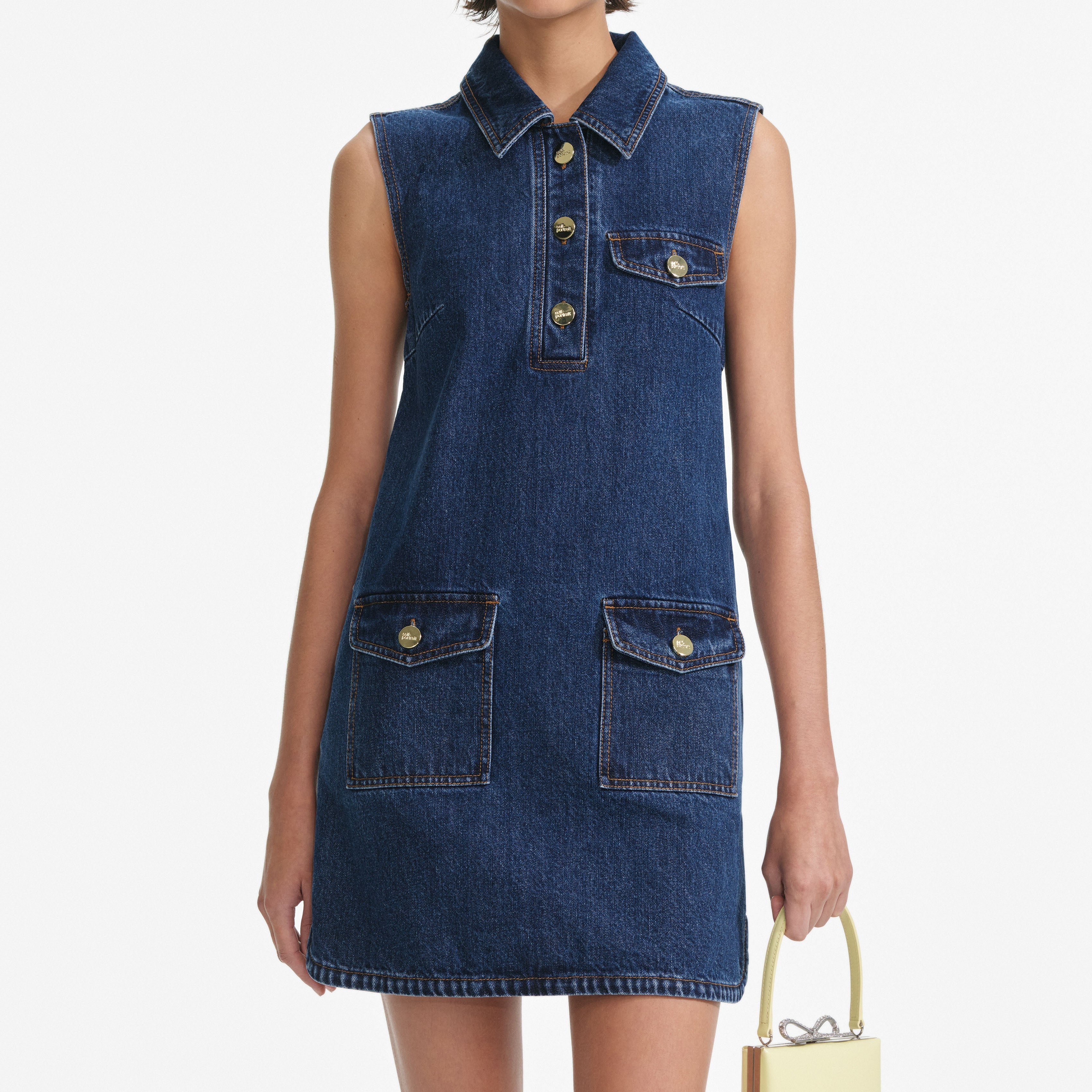 Denim Sleeveless Mini Dress