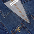 Denim Crystal Bow Mini Dress