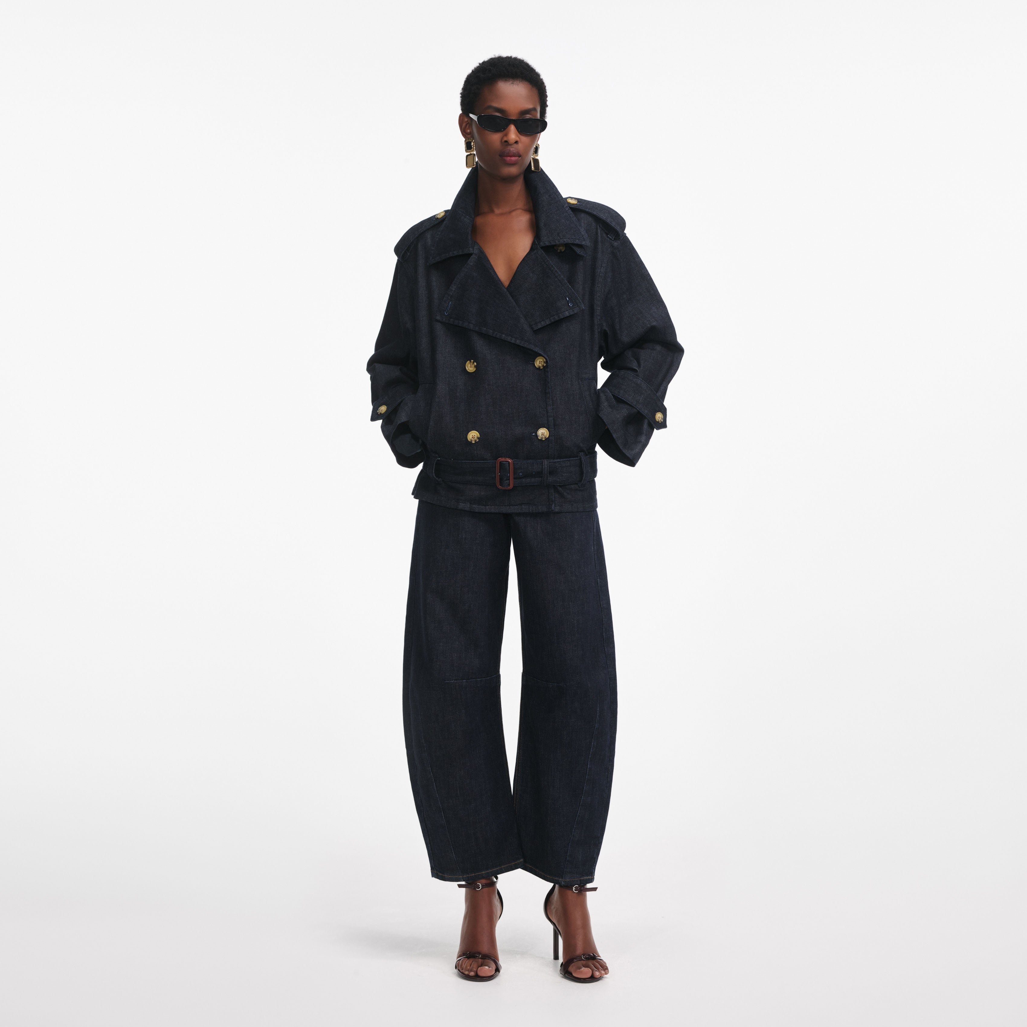 Denim Trench Jacket