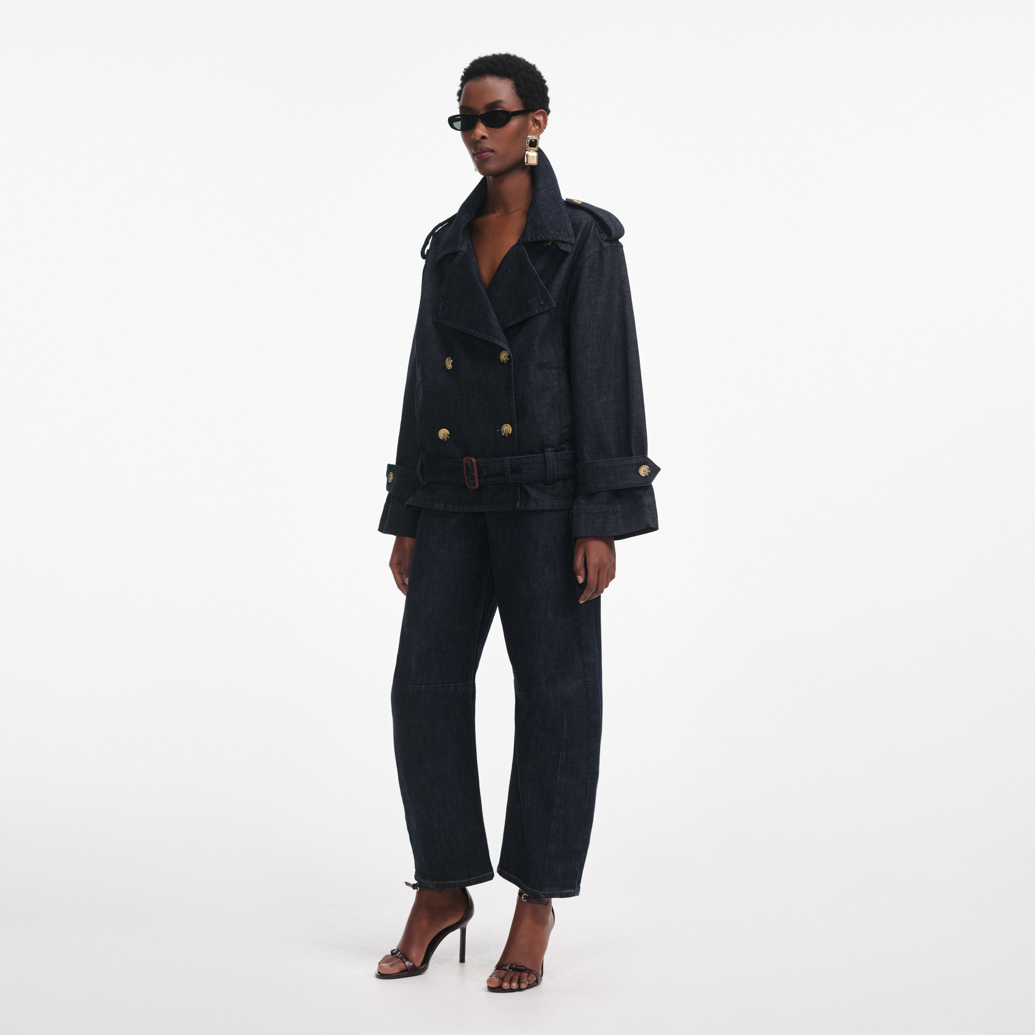 Denim Trench Jacket