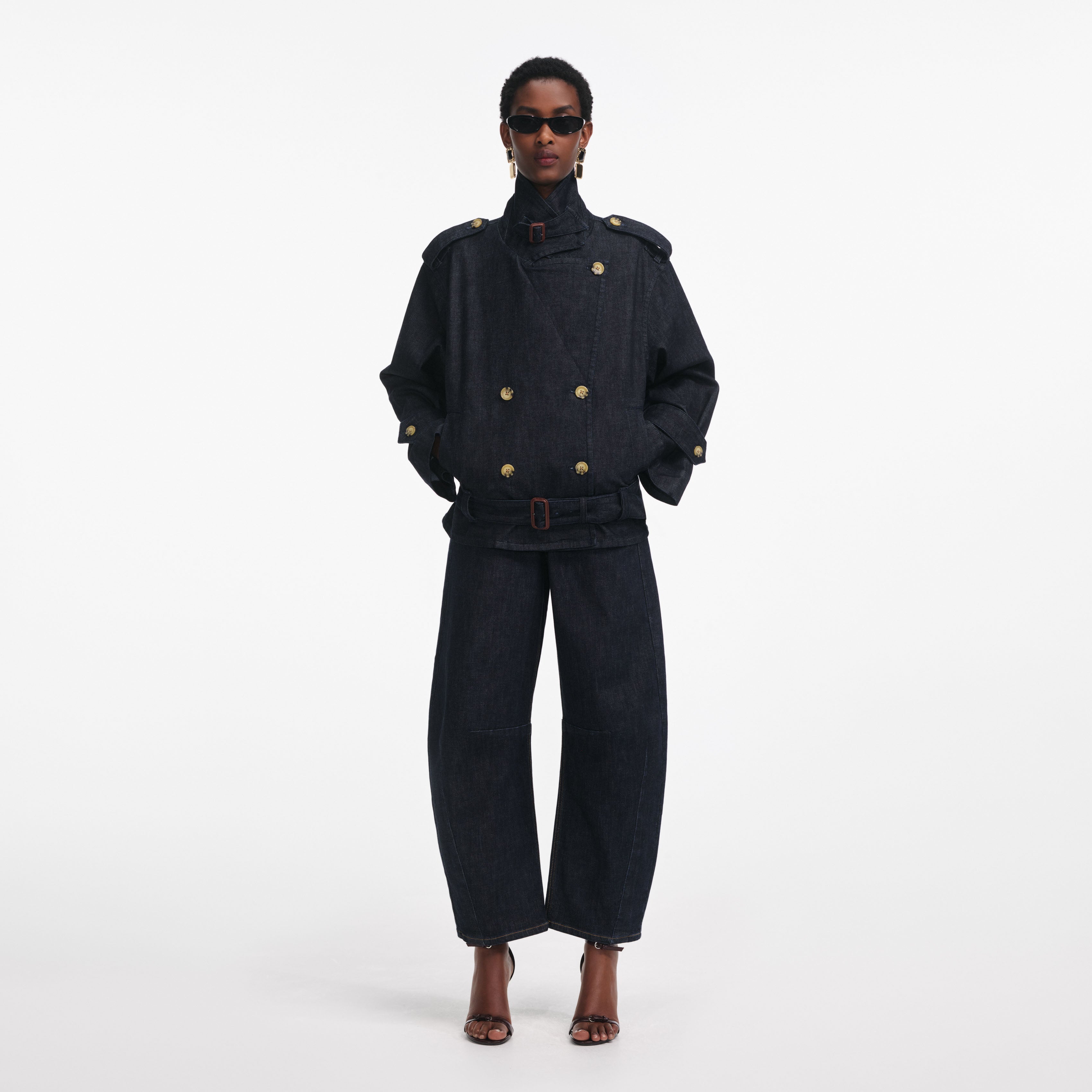 Denim Trench Jacket