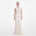 Cream Linen Maxi Dress