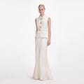 Cream Linen Maxi Dress