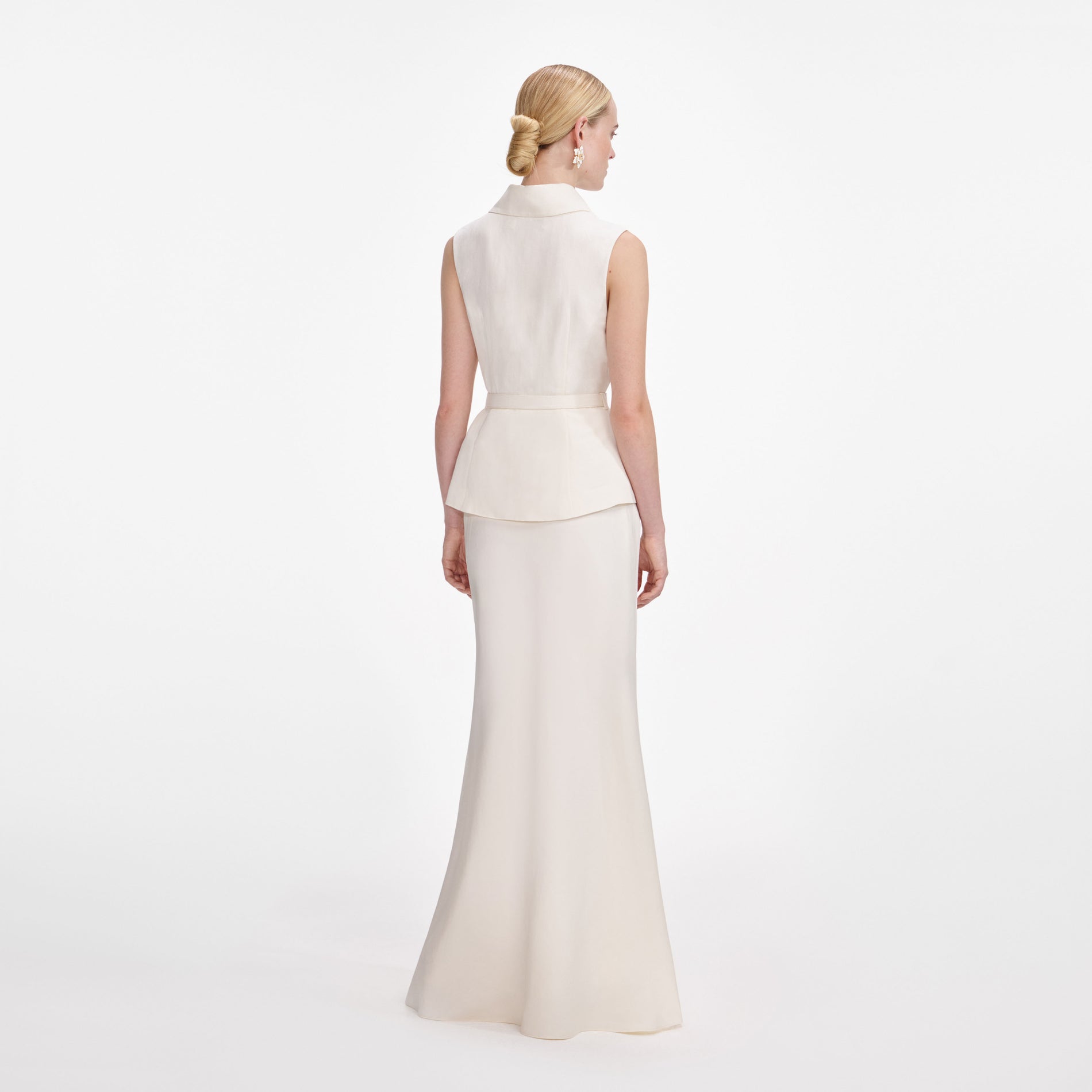 Cream Linen Maxi Dress