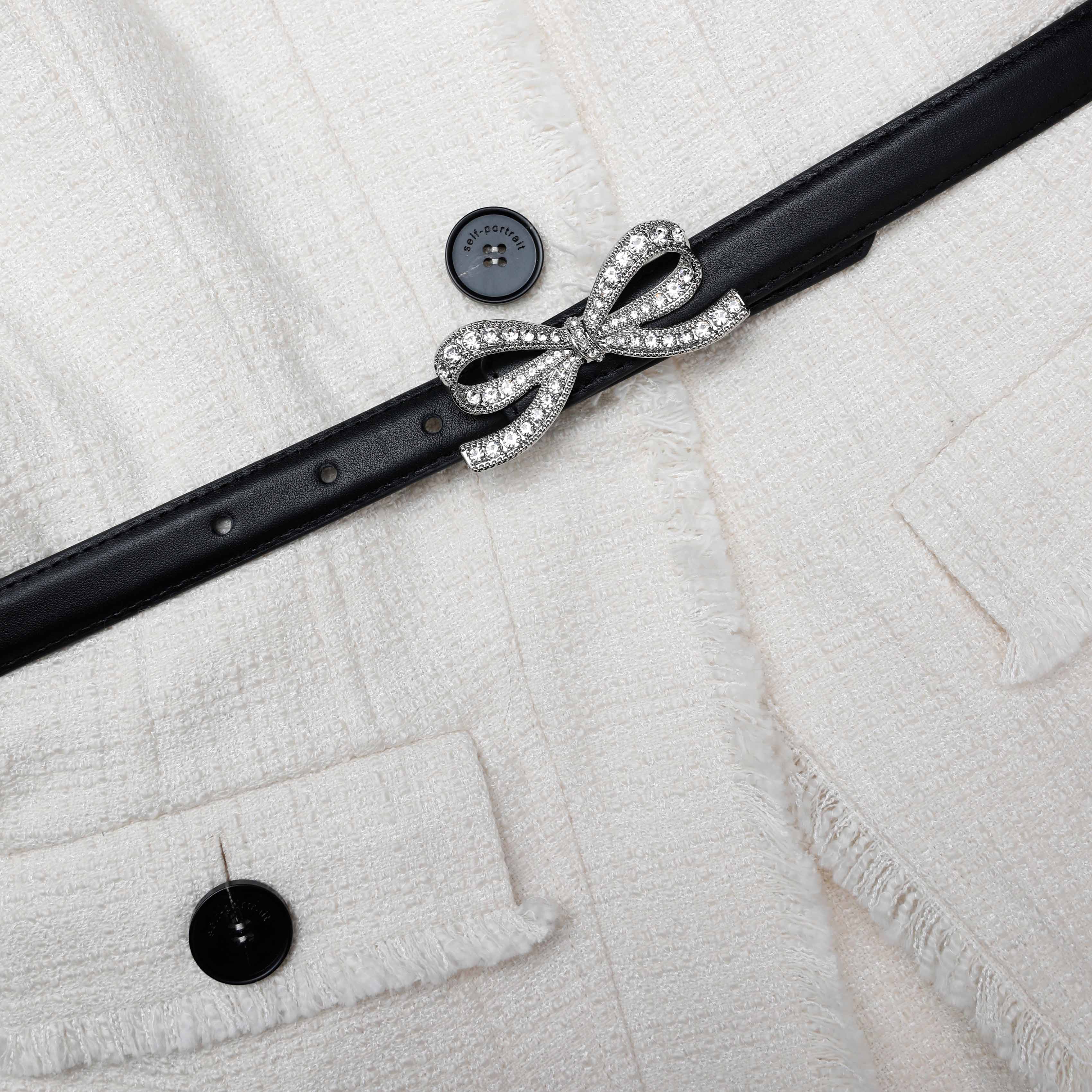 Cream Boucle Bandeau Midi Dress