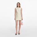 Yellow Taffeta Bow Mini Dress