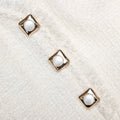 Cream Sleeveless Boucle Mini Dress