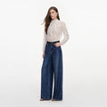 Rhinestone Stripe Denim Jeans