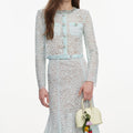 Mint Lace Midi Skirt