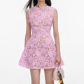 Pink Lace Mini Dress