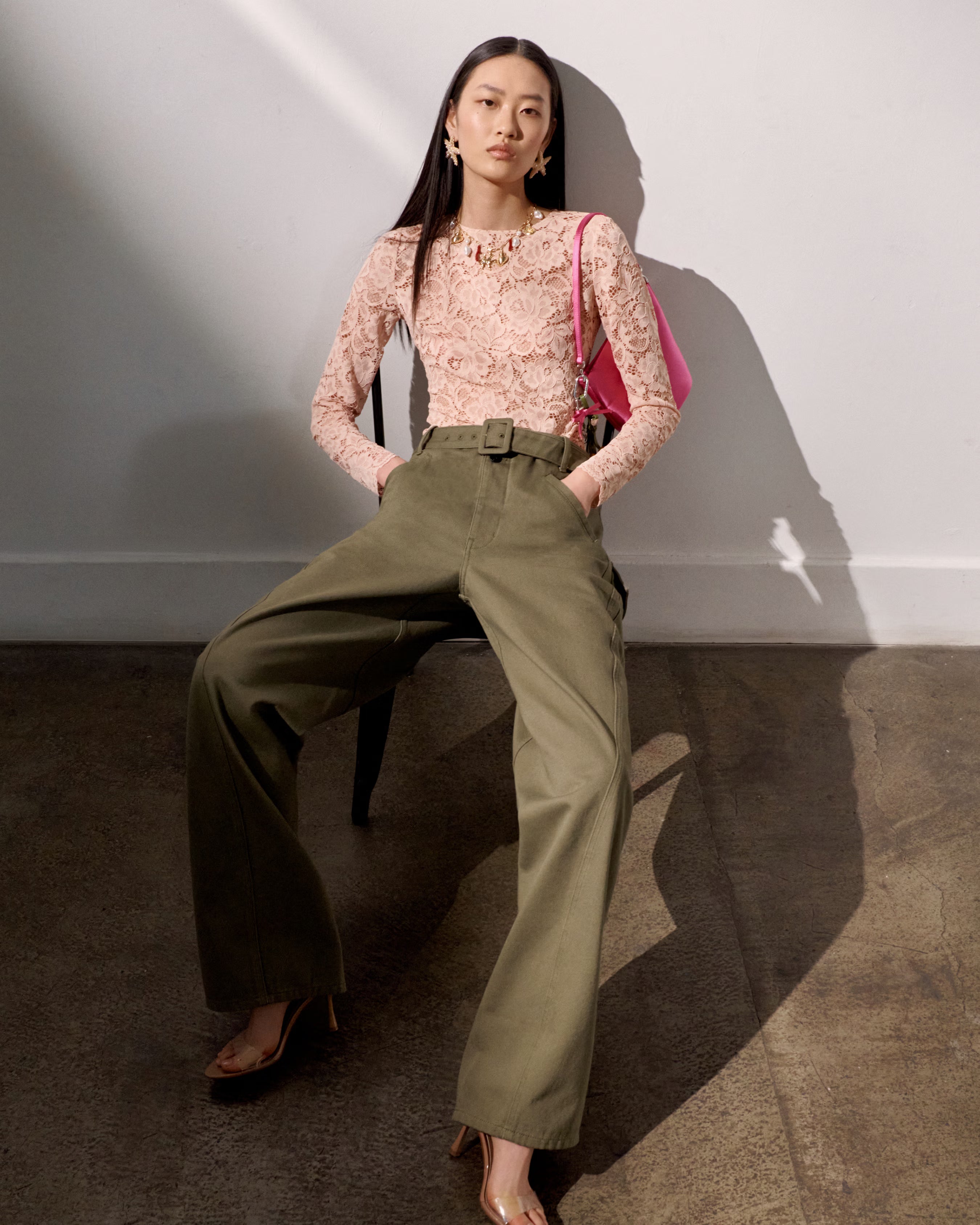 Khaki Cargo Jeans