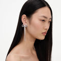 Double Crystal Bow Earrings