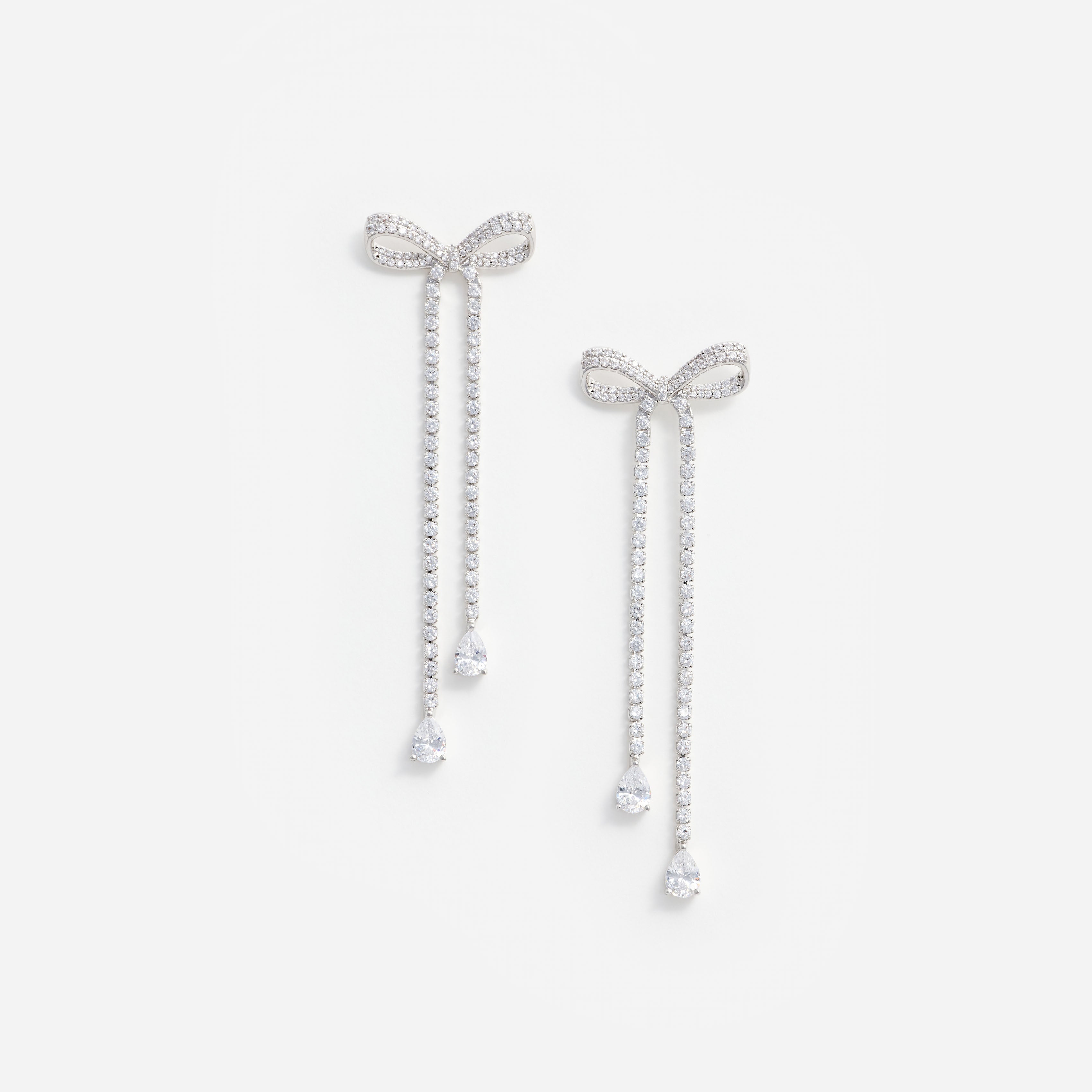 Crystal Bow Dangle Earring