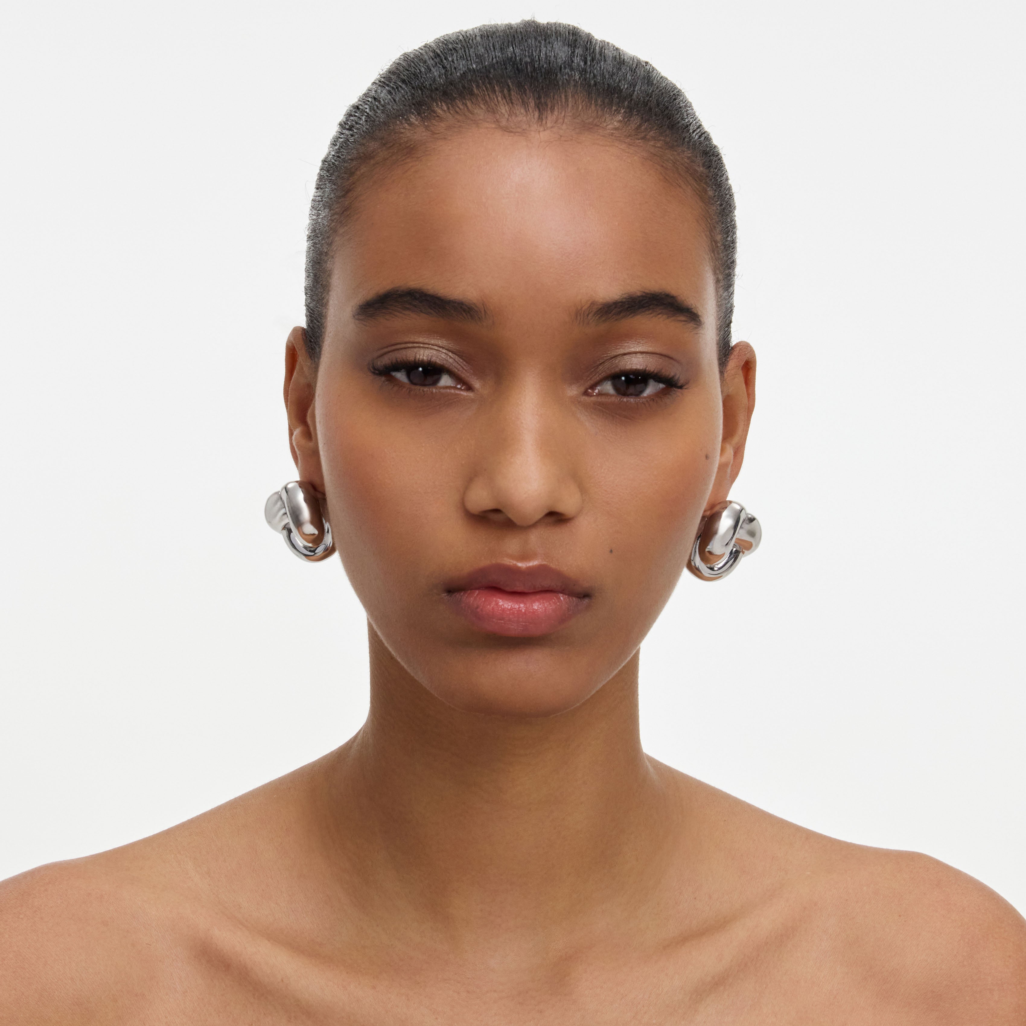 Silver Knot Earrings