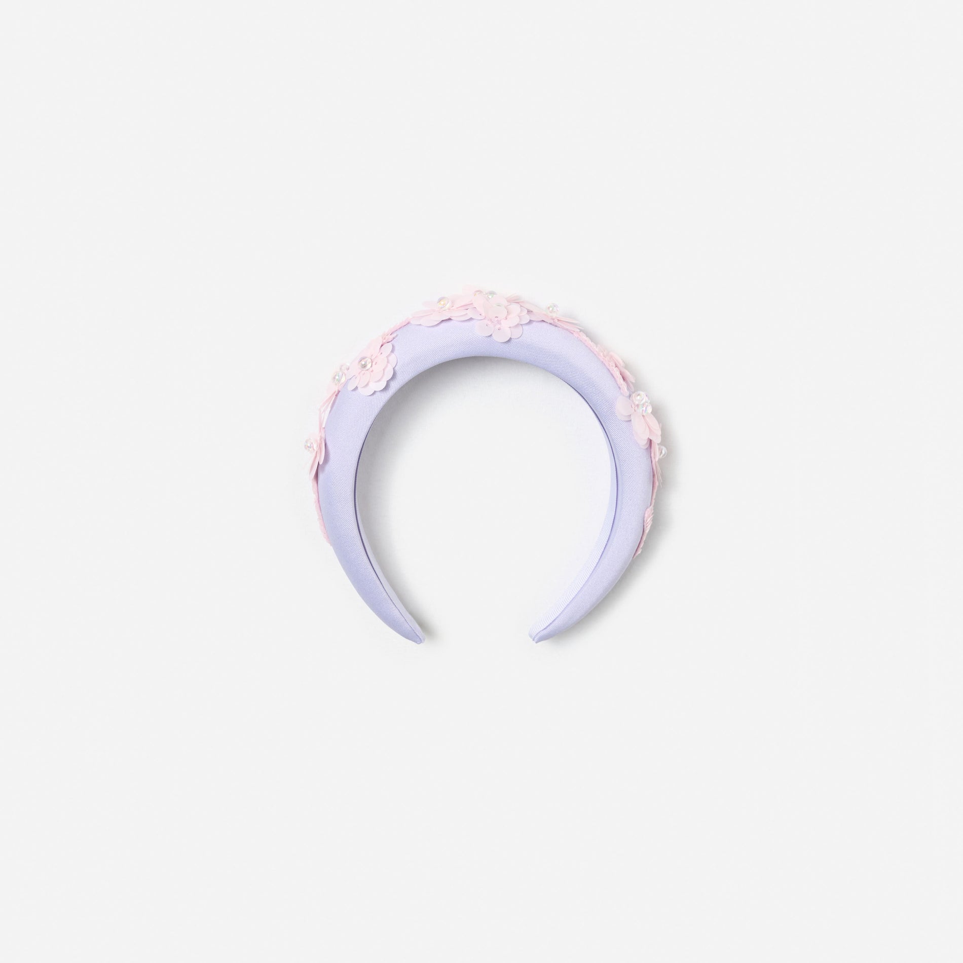 Lilac Flower Sequin Headband