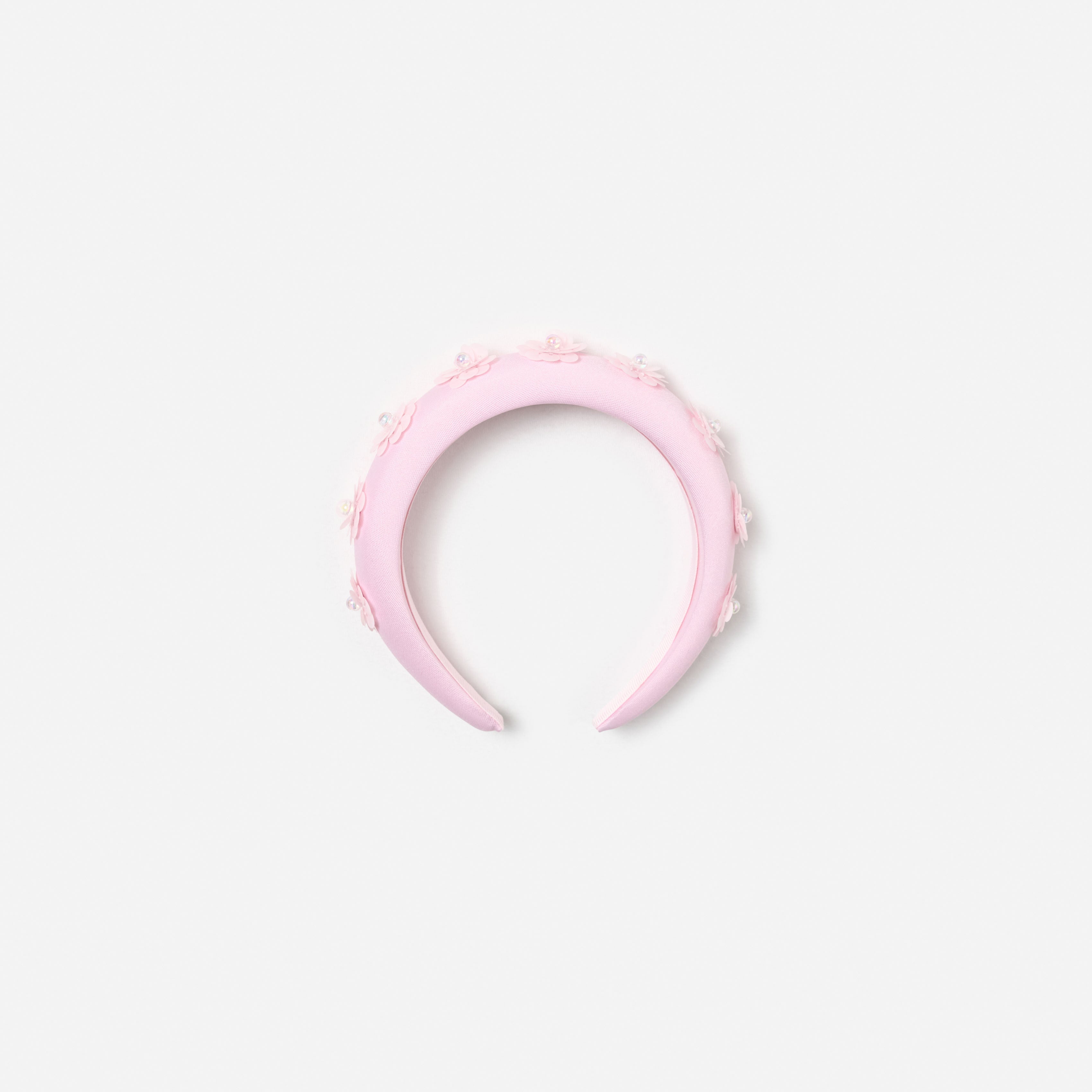 Pink Sequin Flower Headband