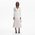 Cream Knit Midi Dress