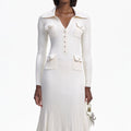 Cream Knit Midi Dress