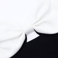 Black Crepe Bow Top