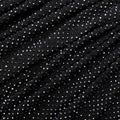 Black Rhinestone Mesh Cut Out Top