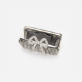 Silver Crystal Box Clutch
