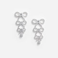 Tiered Pearl Bow Earrings