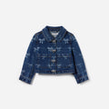 Denim Bow Print Jacket