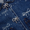 Denim Bow Print Jacket