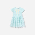 Blue Bow Lace Dress