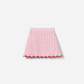 Pink Textured Knit Heart Detail Skirt