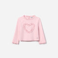 Pink Jersey Ruffle Heart Top