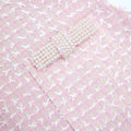 Pink Boucle Pearl Trim Mini Dress