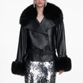 Black Belted Leather Jacket