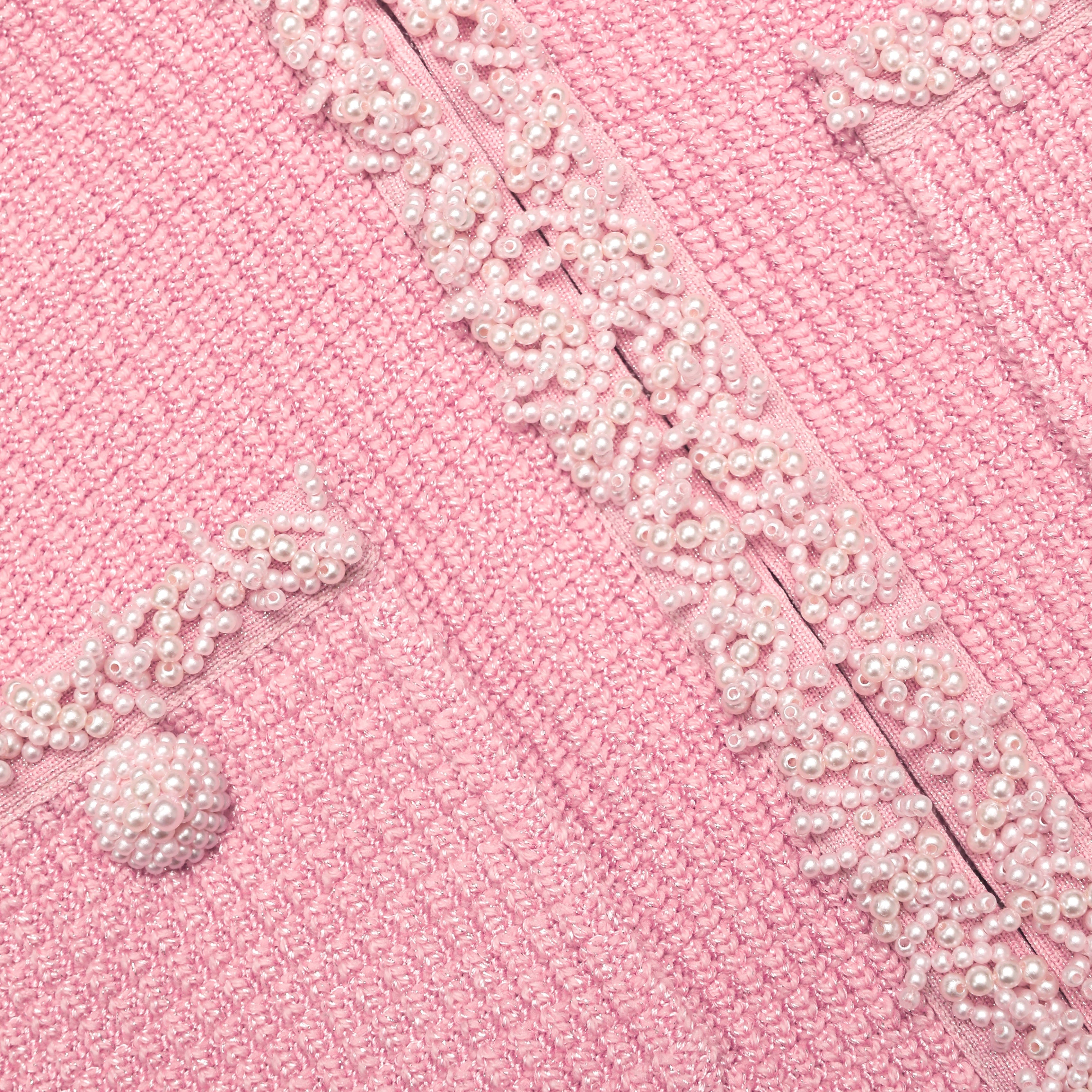 Pink Peplum Knit Midi Dress