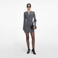 Grey Knit Playsuit Mini Dress