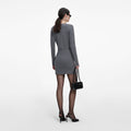 Grey Knit Playsuit Mini Dress