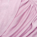 Pink Cotton Draped Knit Midi Dress