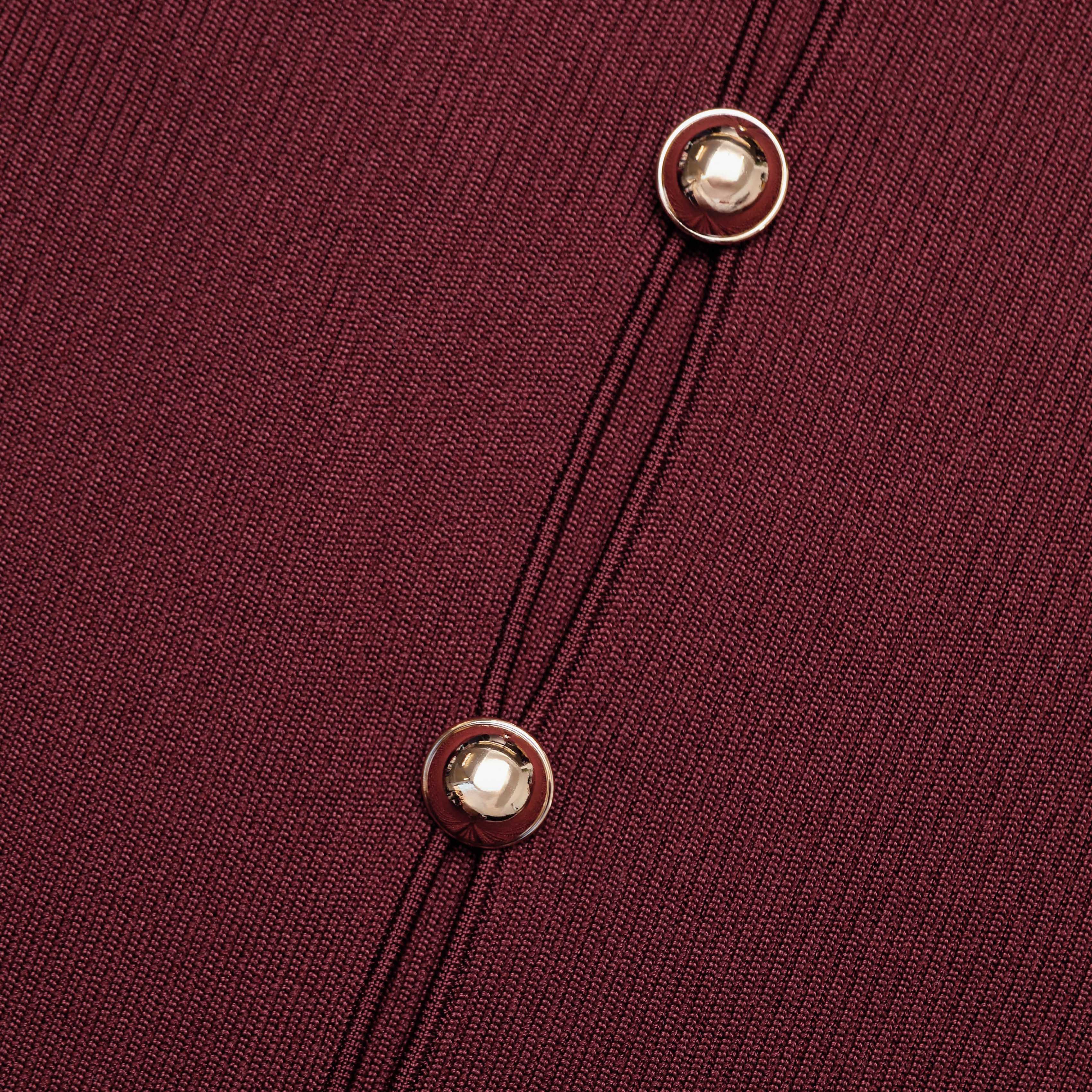 Burgundy Keyhole Knit Top