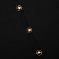 Black Button Down Knit Top