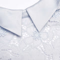 Blue Guipure Lace Mini Dress
