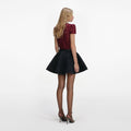 Burgundy Lace Crystal Trim Top