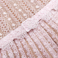 Pink Organza Lace Midi Dress