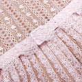 Pink Organza Lace Maxi Dress