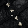 Black Lace Ruffle Maxi Dress