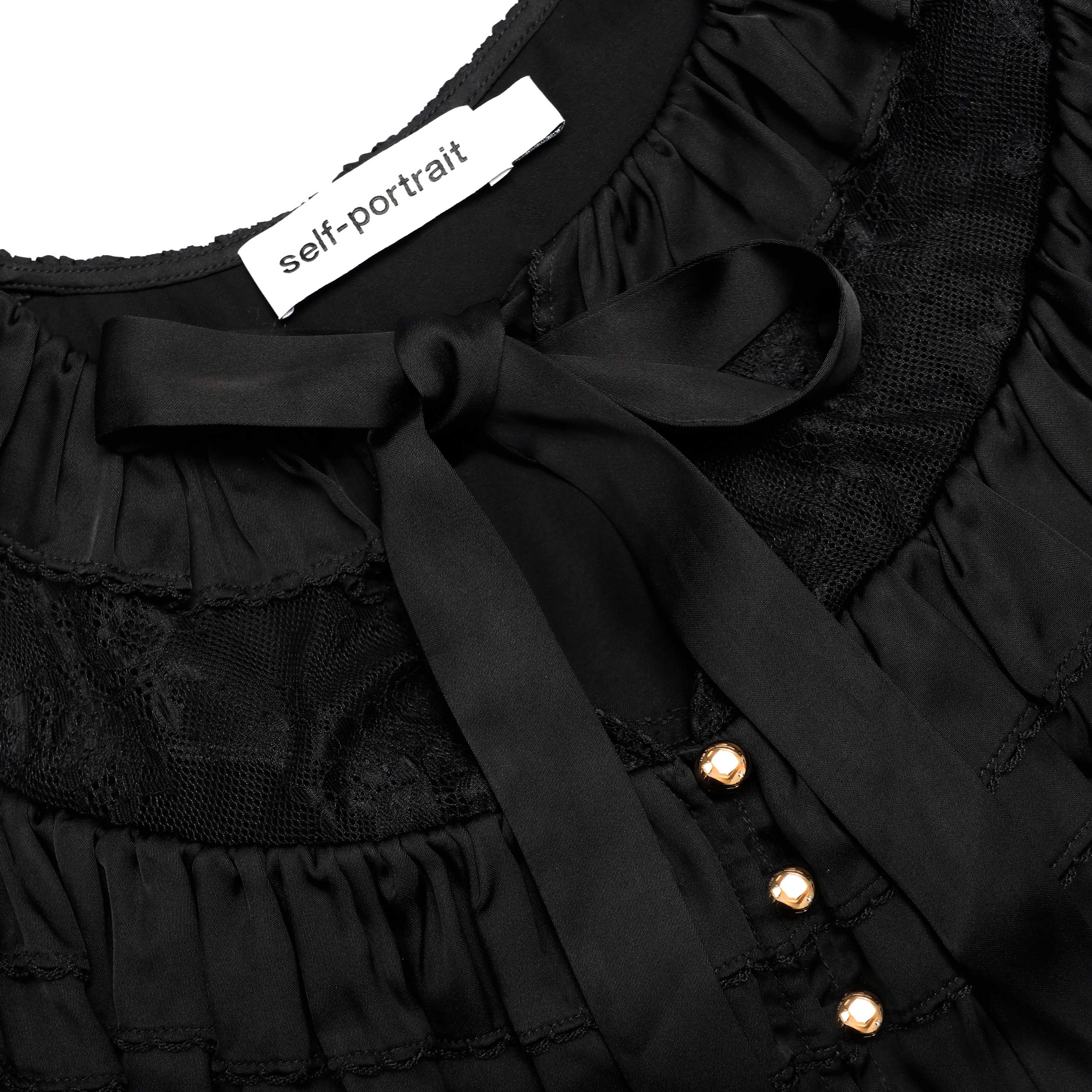 Black Viscose Lace Blouse