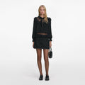 Black Viscose Lace Blouse